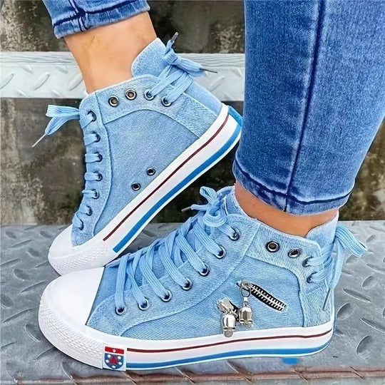 Teniși sport de damă stil denim 4