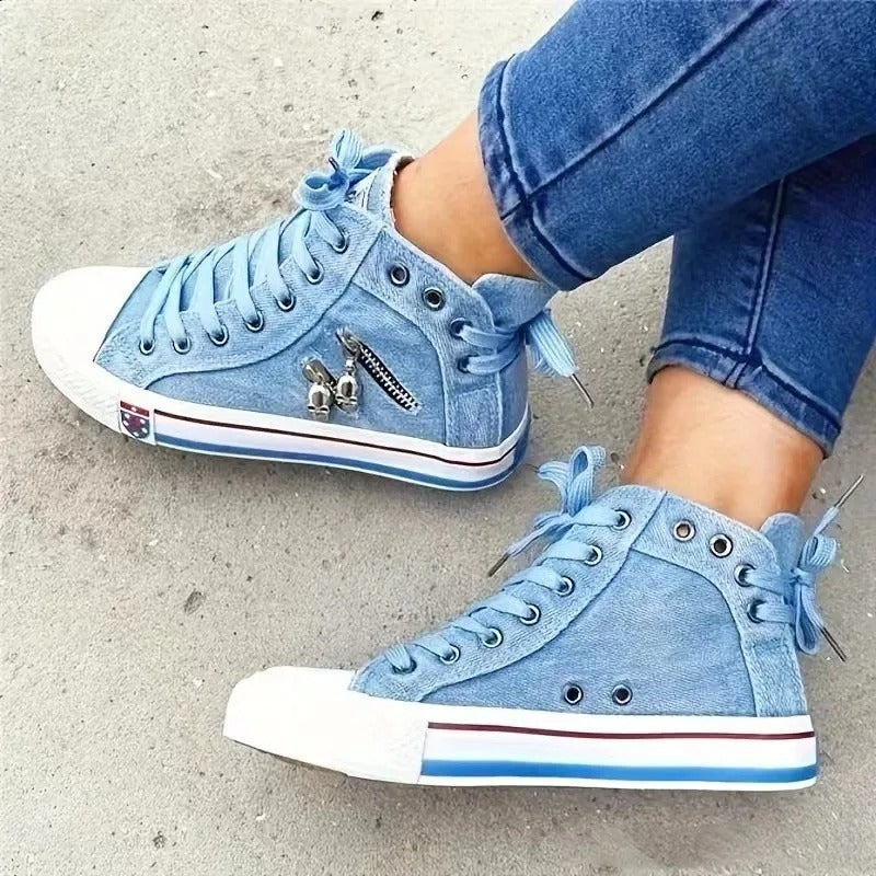 Teniși sport de damă stil denim 5