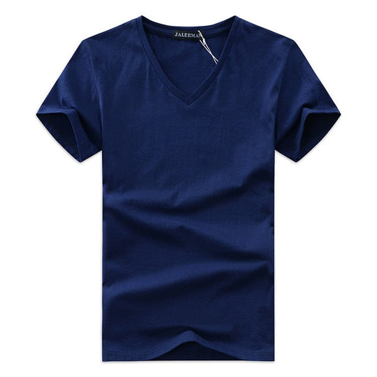 Tricou Cu Guler În V, Slim Fit, Pentru Bărbați