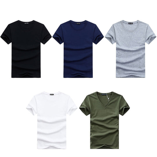 Tricou Cu Guler În V, Slim Fit, Pentru Bărbați