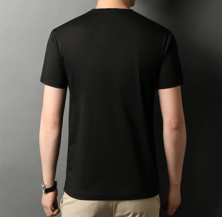 Tricou Cu Guler În V, Slim Fit, Pentru Bărbați