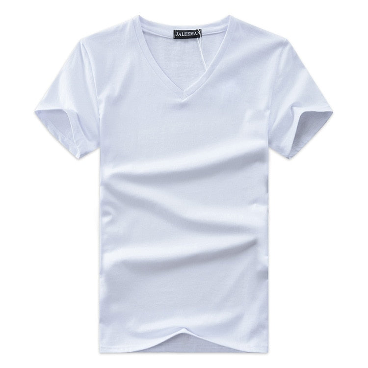 Tricou Cu Guler În V, Slim Fit, Pentru Bărbați