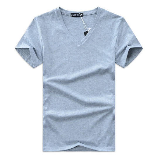 Tricou Cu Guler În V, Slim Fit, Pentru Bărbați
