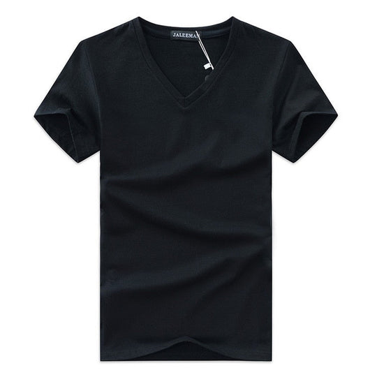 Tricou Cu Guler În V, Slim Fit, Pentru Bărbați