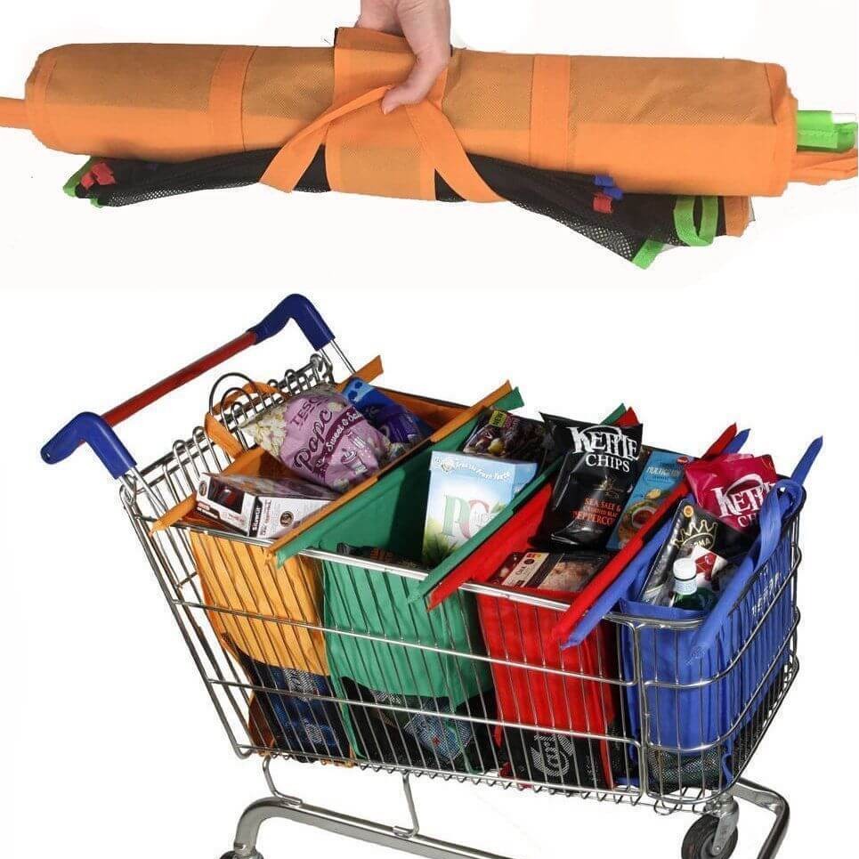 Trolere Pentru Cumpărături Cu Saci (Set De 4)