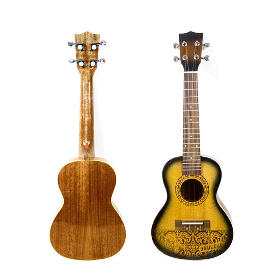 Ukulele Acustic Handmade 23 Inch pentru Bărbați și Femei cu Design Clasic 6