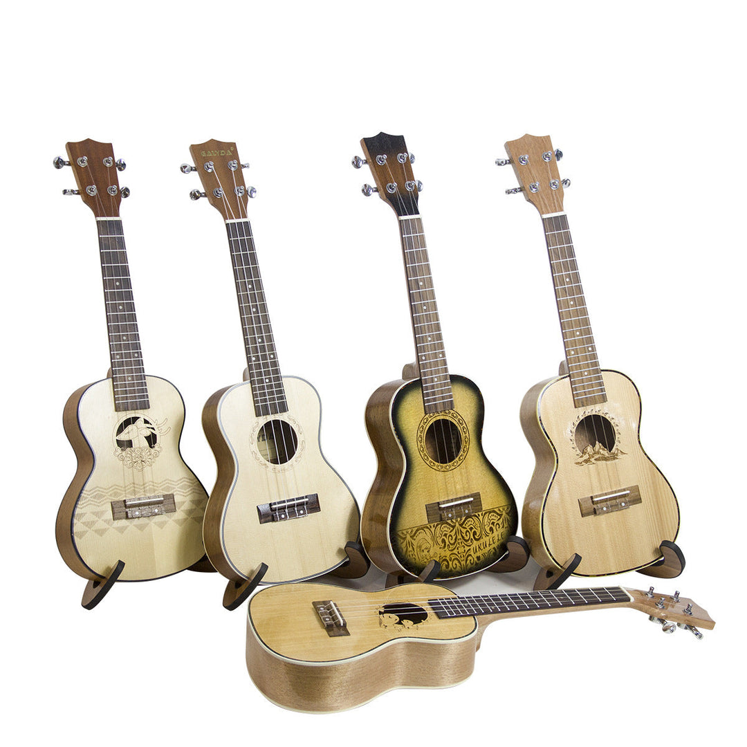 Ukulele Compact Din Lemn Masiv Pentru Bărbați Și Femei 2