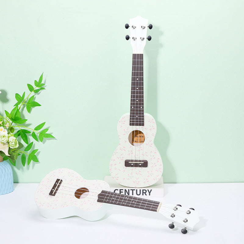 Ukulele cu modele florale pentru bărbați și femei portabil 3