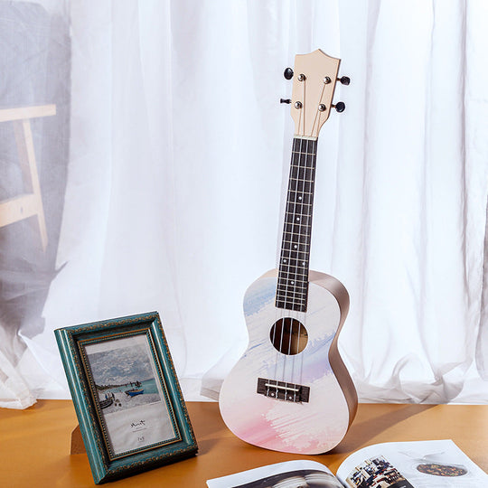 Ukulele pentru copii cu design artistic vibrant 2