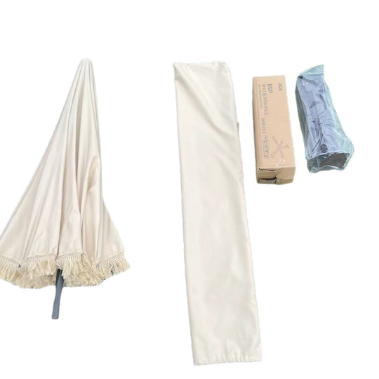 Umbrelă de grădină cu funcție de înclinare și design cu franjuri 5