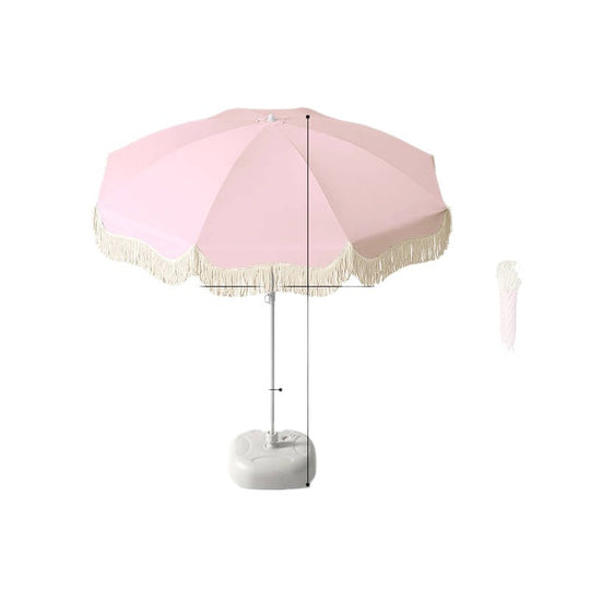 Umbrelă de soare reglabilă cu design cu franjuri pentru exterior 2