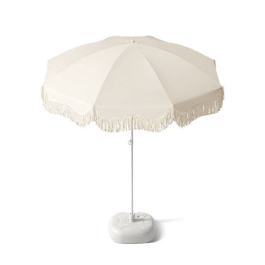 Umbrelă de soare reglabilă cu design cu franjuri pentru exterior 3