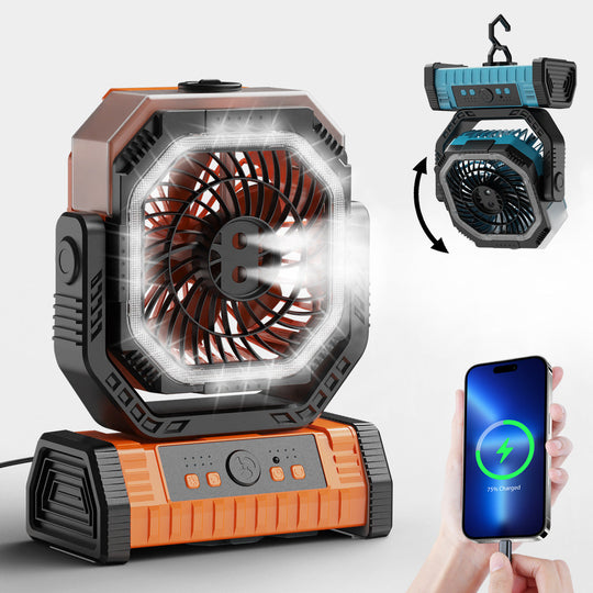 Ventilator De Masă Unisex Portabil Cu LED Și Cap Reglabil 2