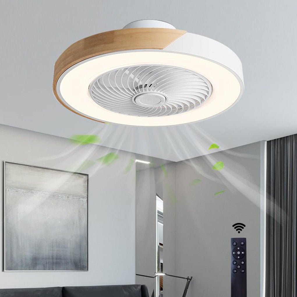 Ventilator De Tavan Modern Fără Lame Cu Iluminare LED Ajustabilă 1