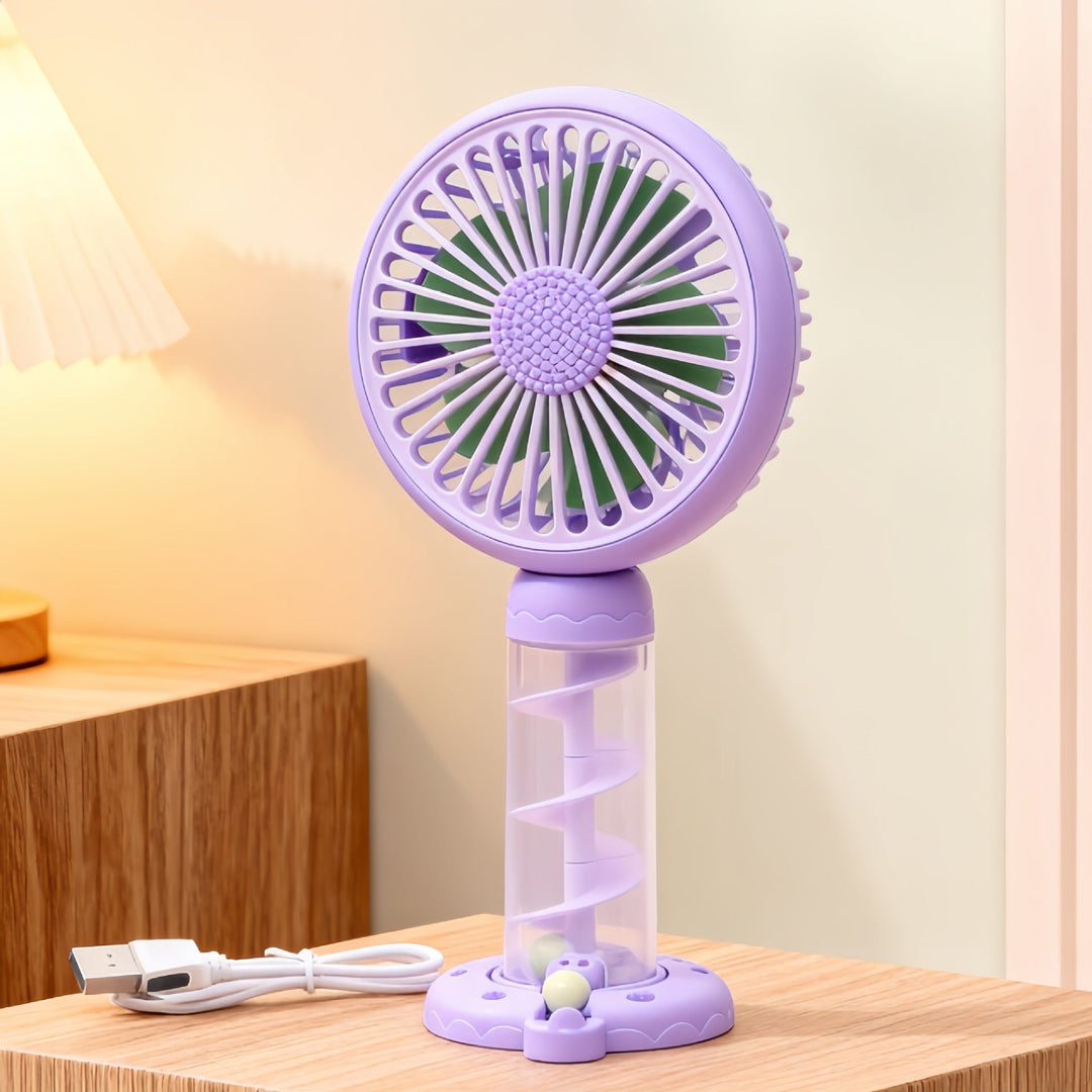 Ventilator Mini Portabil USB pentru Femei cu Design Spiralat 6