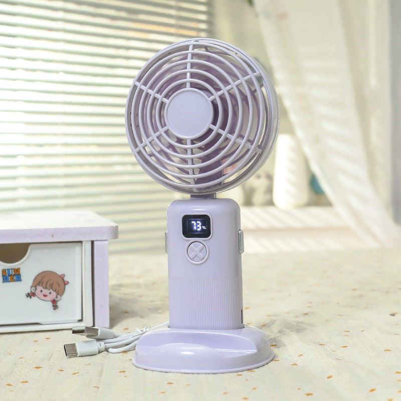Ventilator Mini Portabil USB pentru Femei cu Ecran LCD 0