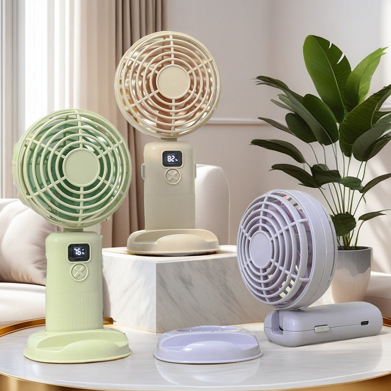 Ventilator Mini Portabil USB pentru Femei cu Ecran LCD 1