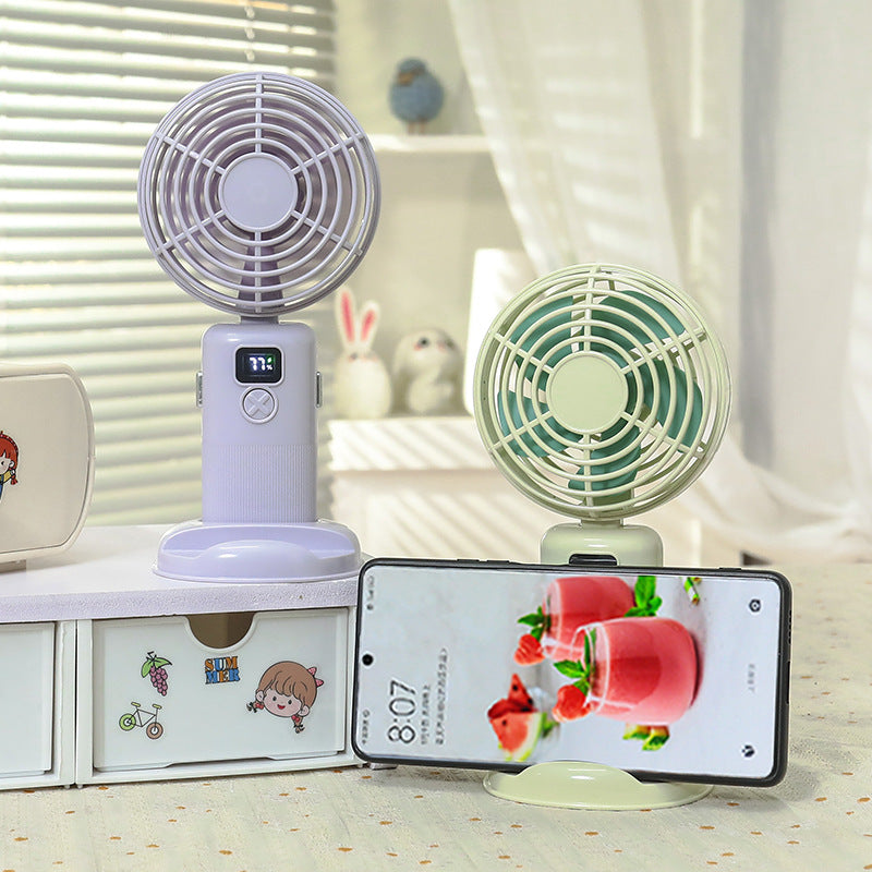 Ventilator Mini Portabil USB pentru Femei cu Ecran LCD 2