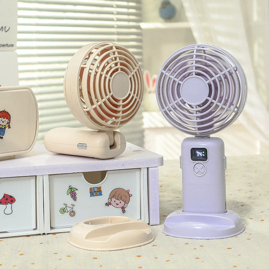 Ventilator Mini Portabil USB pentru Femei cu Ecran LCD 3