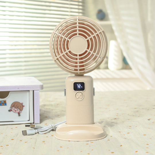 Ventilator Mini Portabil USB pentru Femei cu Ecran LCD 7