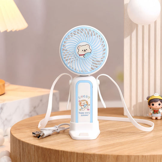 Ventilator Mini Portabil Unisex Compact cu Viteze Reglabile 11