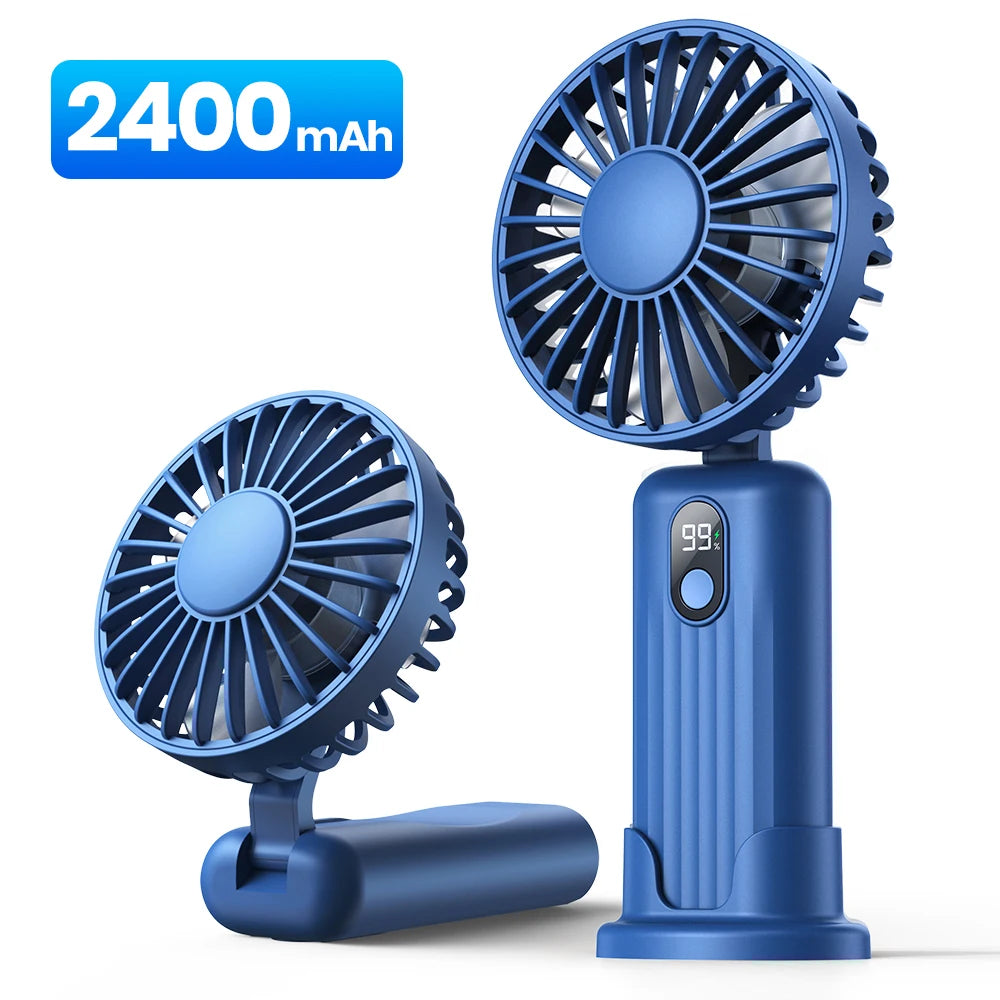 Ventilator Portabil Multifuncțional Pliabil cu 3 Viteze și Baterie Reîncărcabilă 12