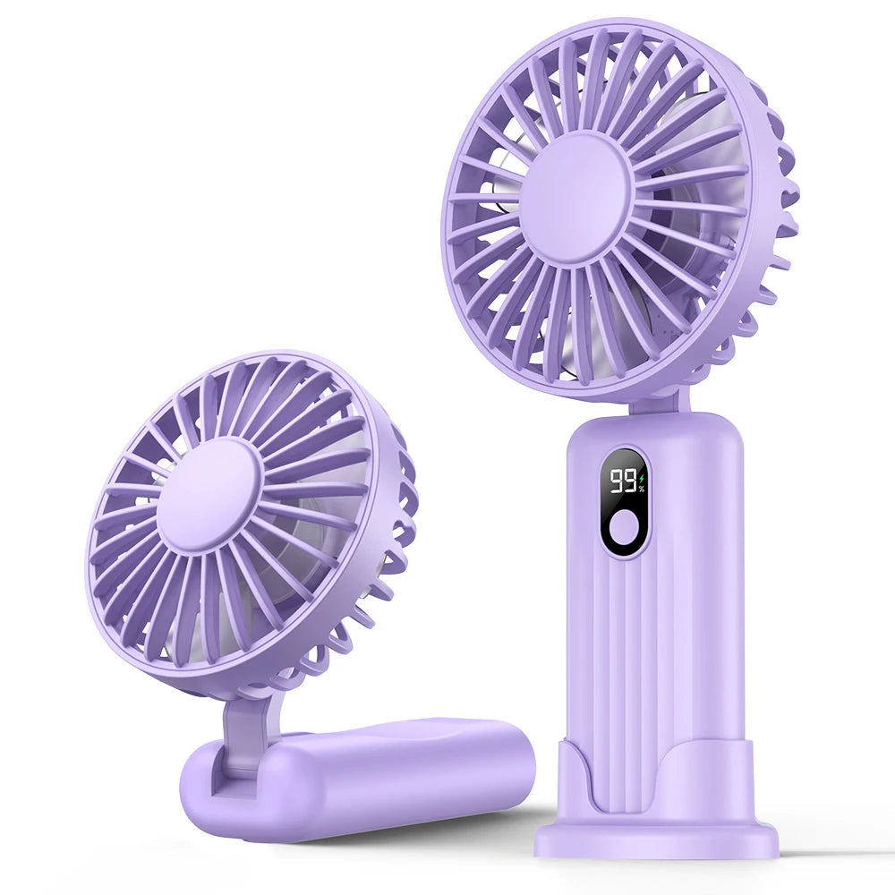Ventilator Portabil Multifuncțional Pliabil cu 3 Viteze și Baterie Reîncărcabilă 7