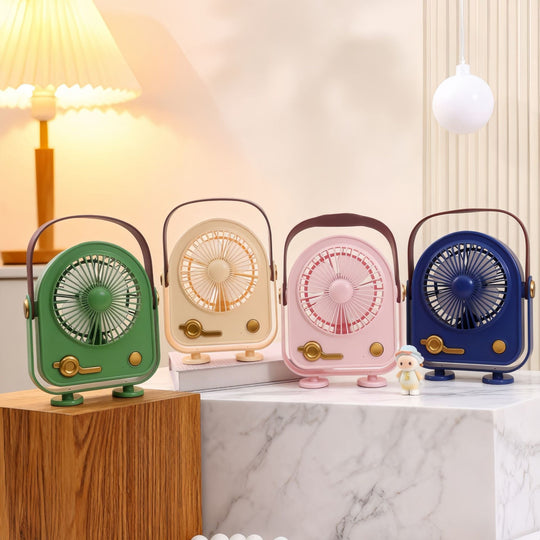 Ventilator Portabil Retro pentru Femei, Design Compact și Ușor 1