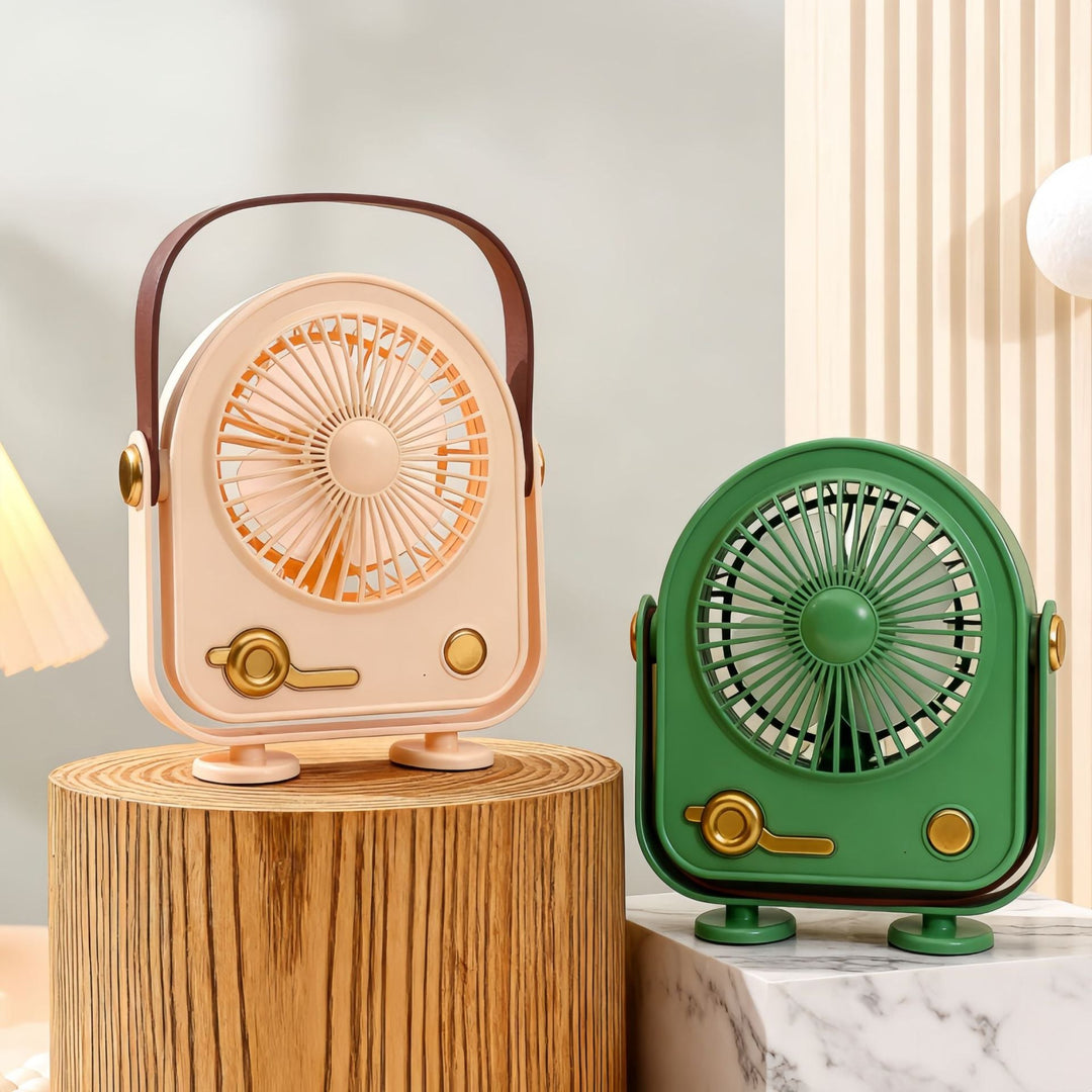 Ventilator Portabil Retro pentru Femei, Design Compact și Ușor 3