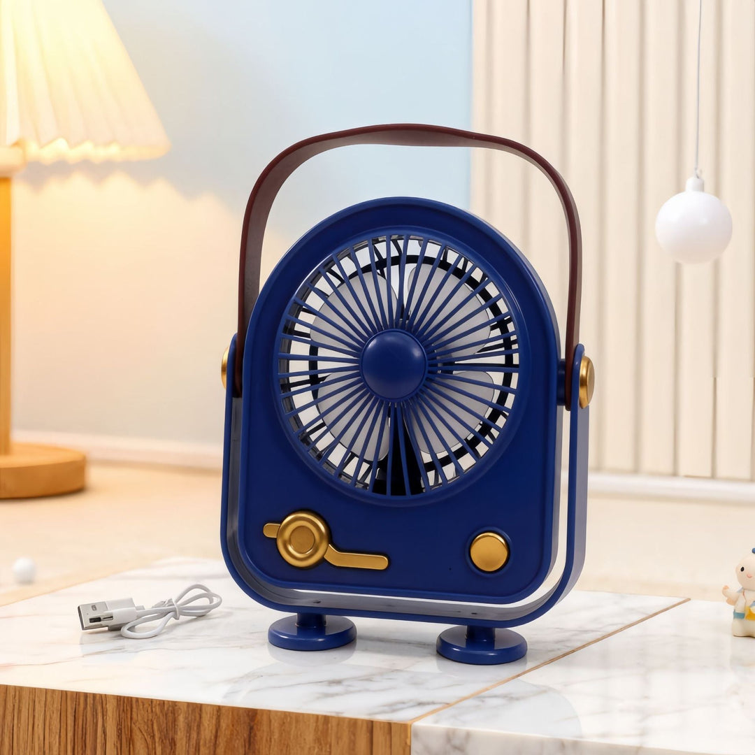 Ventilator Portabil Retro pentru Femei, Design Compact și Ușor 7