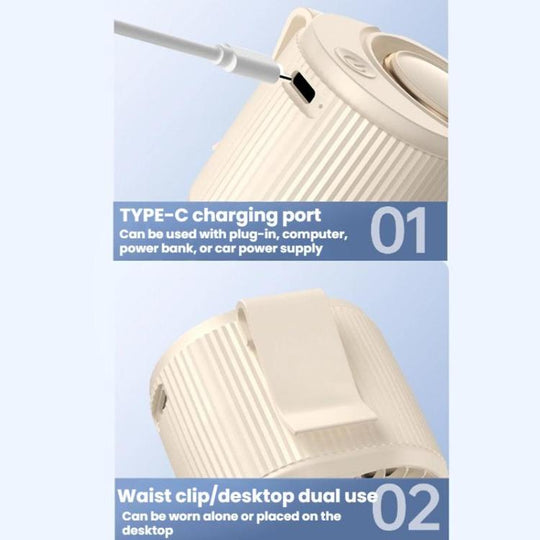 Ventilator Portabil USB cu Clip pentru Activități Exterioare 7