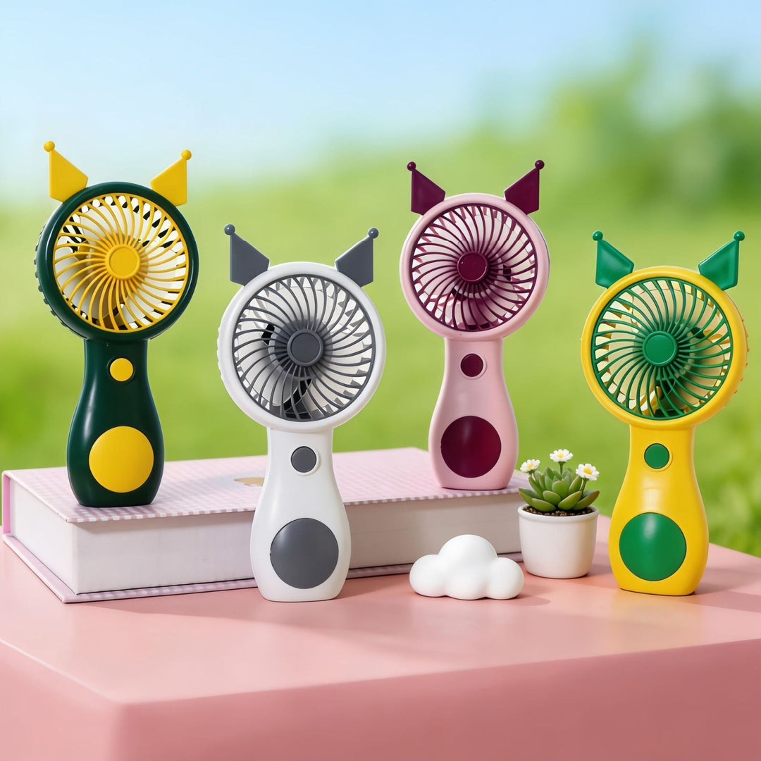 Ventilator Portabil USB cu Design Urechi de Animale pentru Femei 4