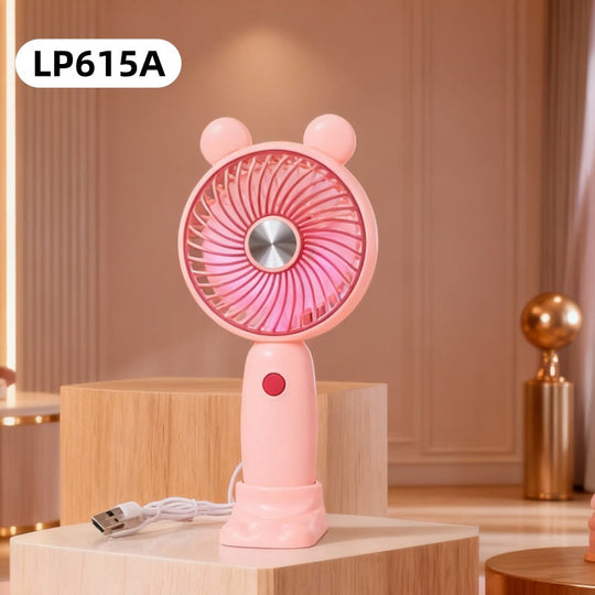 Ventilator Portabil Unisex Compact cu LED și Baterie Reîncărcabilă 20