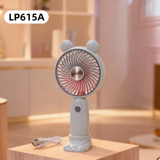 Ventilator Portabil Unisex Compact cu LED și Baterie Reîncărcabilă 24