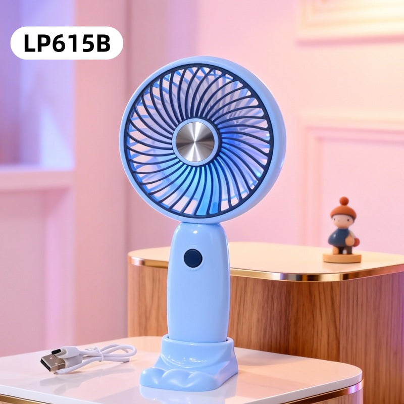 Ventilator Portabil Unisex Compact cu LED și Baterie Reîncărcabilă 4