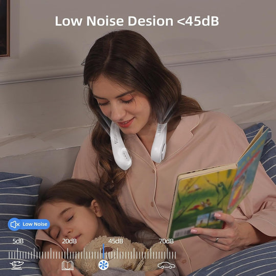 Ventilator Portabil Unisex pentru Gât cu 5 Viteze și Design Fără Lame 7