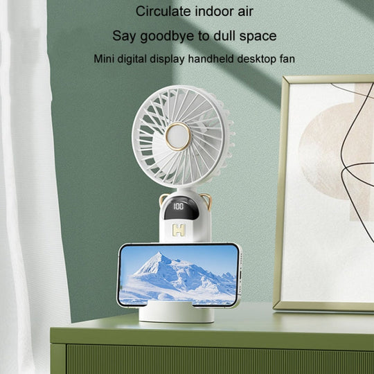 Ventilator Portabil cu Afișaj Digital pentru Bărbați și Femei, Design Pliabil și Viteze Reglabile 7