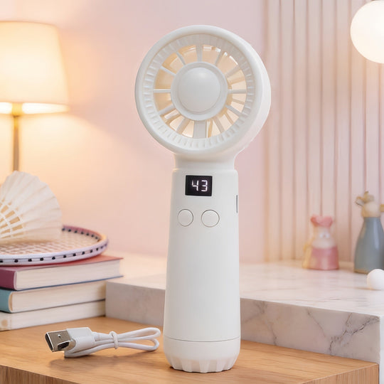 Ventilator Portabil cu Afișaj de Temperatură pentru Femei 7