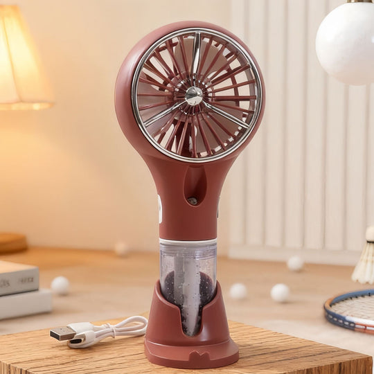 Ventilator Portabil cu Pulverizare pentru Femei, Design Practic și Ușor de Transportat 10