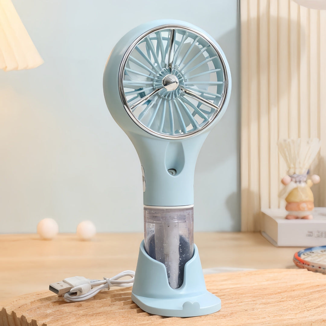 Ventilator Portabil cu Pulverizare pentru Femei, Design Practic și Ușor de Transportat 4