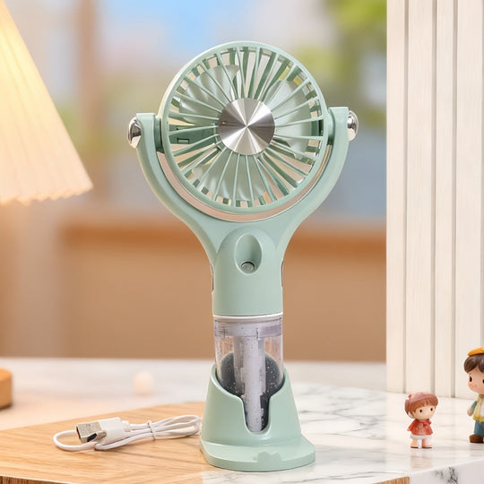 Ventilator Portabil cu Pulverizare pentru Femei, Design Practic și Ușor de Transportat 7