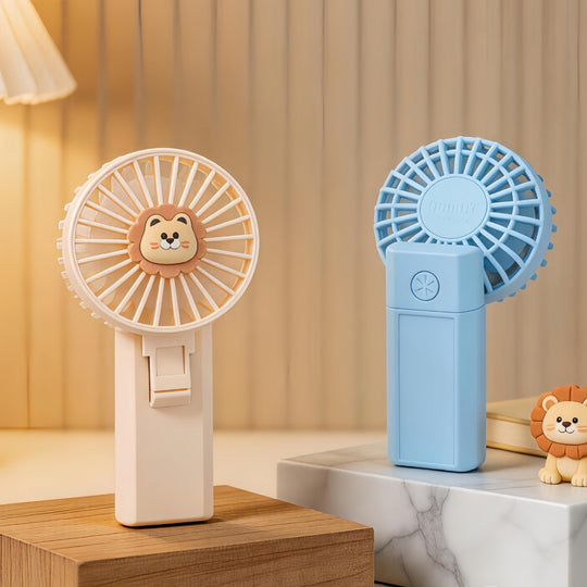 Ventilator Portabil de Mână cu Design de Leu pentru Femei 2