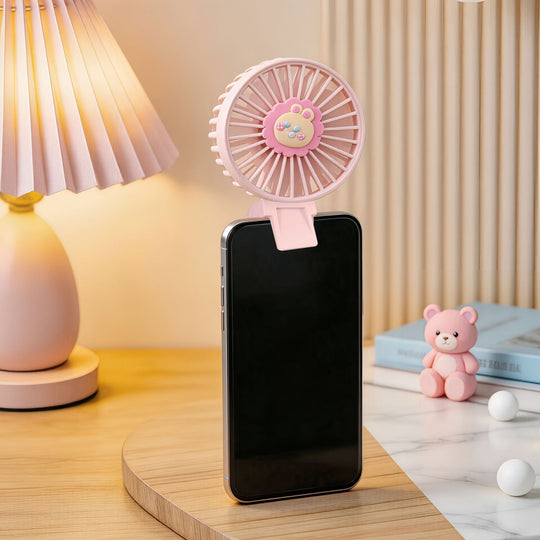 Ventilator Portabil de Mână cu Design de Leu pentru Femei 3