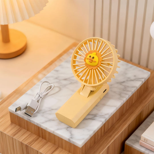 Ventilator Portabil de Mână cu Design de Leu pentru Femei 6