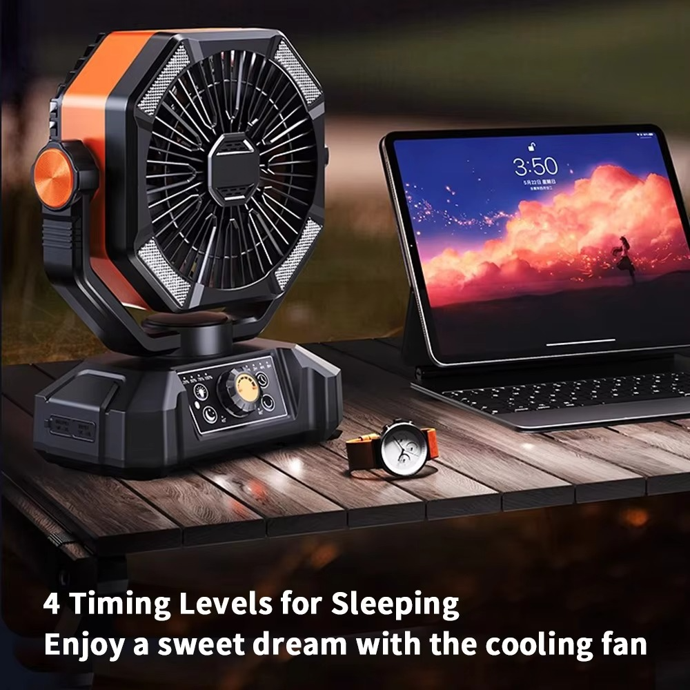 Ventilator Portabil pentru Camping cu Funcții Avansate 1