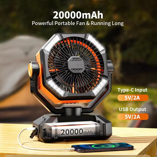 Ventilator Portabil pentru Camping cu Funcții Avansate 5