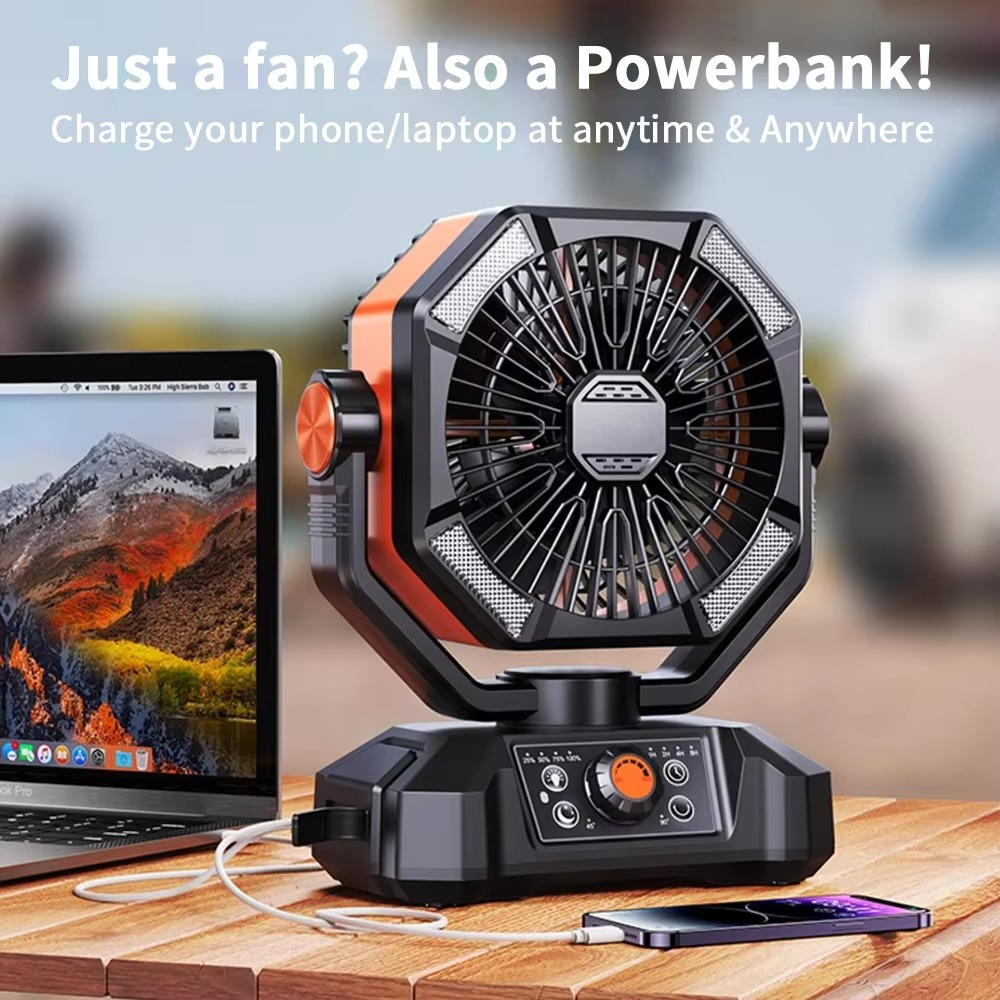 Ventilator Portabil pentru Camping cu Funcții Avansate 6