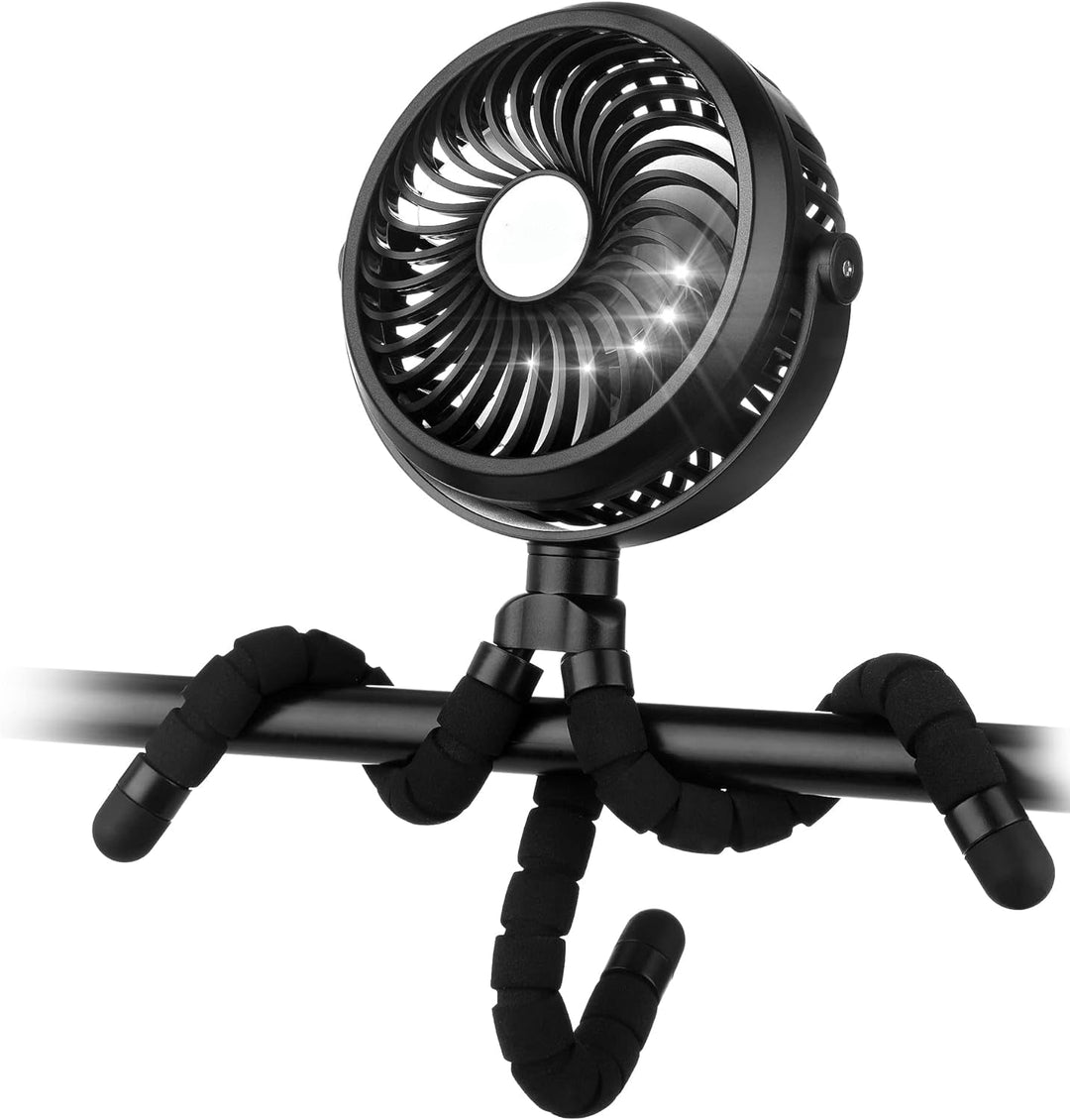 Ventilator Portabil pentru Cărucior cu Ajustare 360° 0