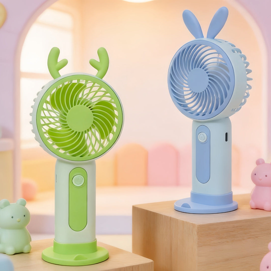 Ventilator Portabil pentru Femei cu Design Iepuraș Drăguț 3