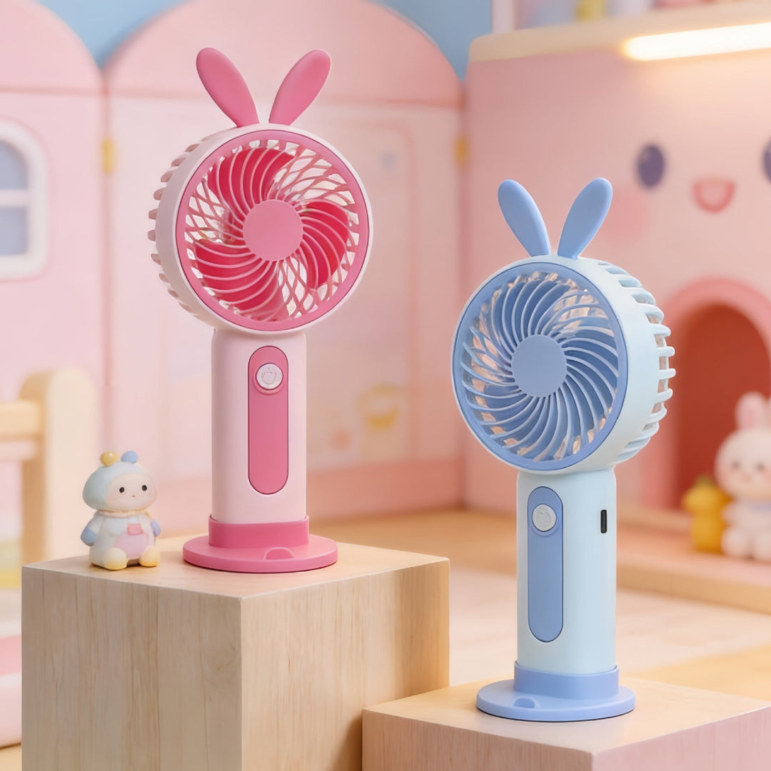 Ventilator Portabil pentru Femei cu Design Iepuraș Drăguț 4